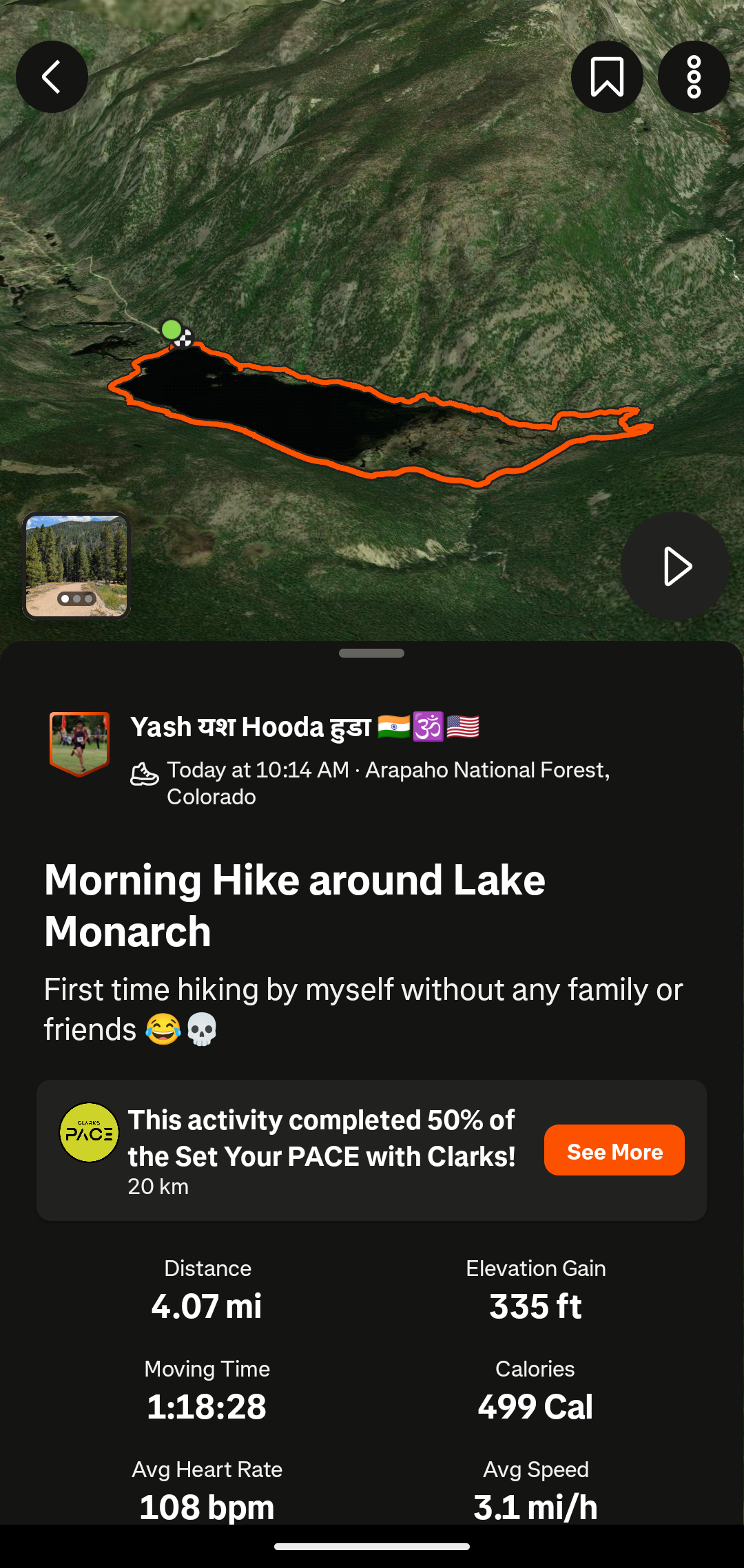 Strava activity summary